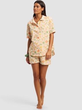 Cozy Earth Sutton Pajama Set XS Wildflower Floral 100% Cotton Oversized Lounge